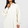 Super Oversize Sweatshirt-Kleid Mit Kragen Und Knopfleiste 1 Super Oversize Sweatshirt-Kleid Mit Kragen Und Knopfleiste -Stil Formen Verkäufe gzz50782 stone xl