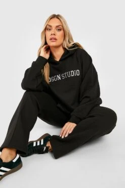 Plus Hoodie Mit Dsgn Studio Applikation -Stil Formen Verkäufe gzz50901 black xl 2