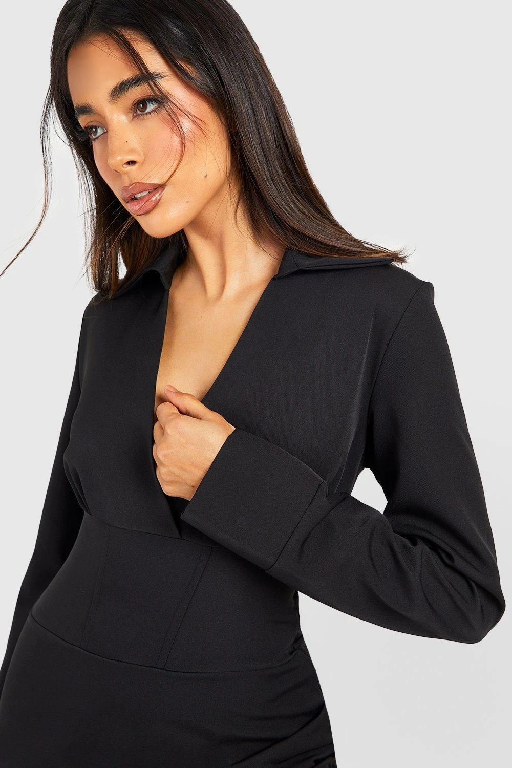 Blazer-Kleid Mit Korsett-Detail 6 Blazer-Kleid Mit Korsett-Detail – Bild 4