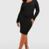Plus Strukturiertes Bodycon-Kleid -Stil Formen Verkäufe gzz51015 black xl