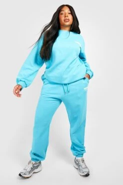Plus Sweatshirt-Trainingsanzug Mit Print -Stil Formen Verkäufe gzz51097 aqua xl 2