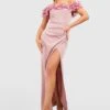 Wickel-Maxikleid Mit Rüschendetail -Stil Formen Verkäufe gzz51130 mauve xl