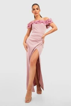 Wickel-Maxikleid Mit Rüschendetail