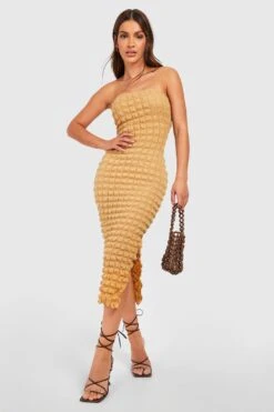 Stil Formen Verkäufe 30 Strukturiertes Bandeau-Midikleid