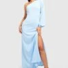 Strukturiertes Asymmetrisches Maxikleid -Stil Formen Verkäufe gzz51195 pastel20blue xl
