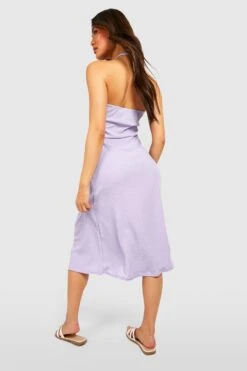 Strukturiertes Hochgeschlossenes Midi-Skaterkleid -Stil Formen Verkäufe gzz51196 lilac xl 1