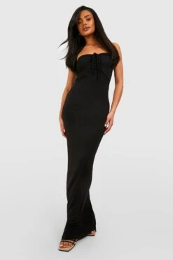 Bandeau-Maxikleid Mit Schnür-Detail