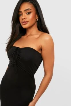 Bandeau-Maxikleid Mit Schnür-Detail 9 Bandeau-Maxikleid Mit Schnür-Detail -Stil Formen Verkäufe gzz51213 black xl 3