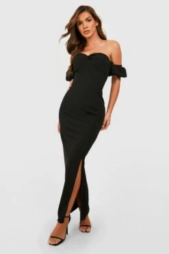 Maxikleid Mit Twist-Detail Und Puffärmeln