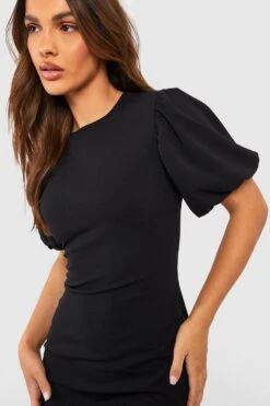 Midikleid Mit Puffärmeln -Stil Formen Verkäufe gzz51277 black xl 3