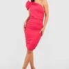 Gerafftes Minikleid Mit Puffärmeln -Stil Formen Verkäufe gzz51278 hot20pink xl
