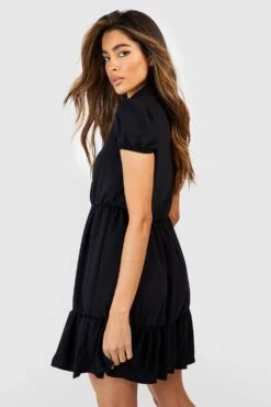 Kurzärmliges Hemd-Kleid -Stil Formen Verkäufe gzz51322 black xl 1