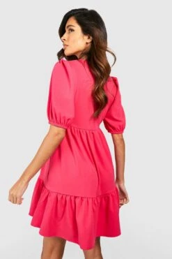 Rüschen-Smokkleid Mit Puffärmeln -Stil Formen Verkäufe gzz51324 hot20pink xl 1