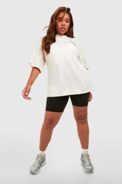 Plus Oversize T-Shirt Mit Sports Club Slogan 8 Plus Oversize T-Shirt Mit Sports Club Slogan -Stil Formen Verkäufe gzz51329 ecru xl 2