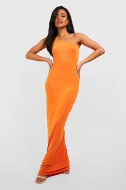 Einärmliges Maxikleid -Stil Formen Verkäufe gzz51709 orange xl 2
