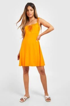 Kleid Mit Schnür-Detail -Stil Formen Verkäufe gzz51801 orange xl 2