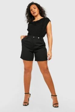 Plus Body Mit Wasserfallausschnitt -Stil Formen Verkäufe gzz52071 black xl 2