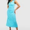Strukturiertes Midikleid Mit Keyhole-Ausschnitt -Stil Formen Verkäufe gzz52125 blue xl