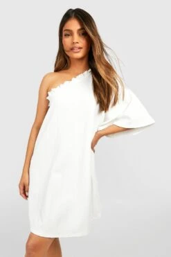 Einärmliges Strukturiertes Kleid 8 Einärmliges Strukturiertes Kleid -Stil Formen Verkäufe gzz52207 ivory xl 2