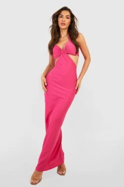 Strukturiertes Cut-Out Maxikleid 8 Strukturiertes Cut-Out Maxikleid -Stil Formen Verkäufe gzz52208 fuchsia xl 2