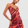 Zebraprint Wickel-Kleid Mit Rüschen -Stil Formen Verkäufe gzz52228 red xl