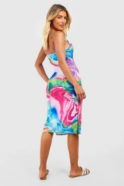Slipkleid Mit Marmor-Print -Stil Formen Verkäufe gzz52234 pink xl 1