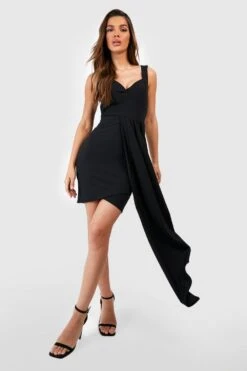 Wickel-Minikleid Mit Drapiertem Detail