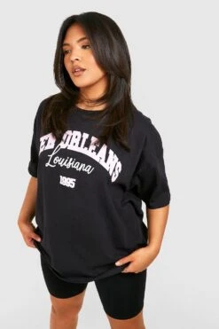Plus Oversize T-Shirt Mit New Orleans Print -Stil Formen Verkäufe gzz52982 black xl 2