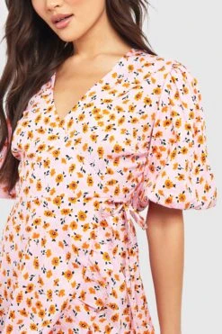 Florales Wickel-Minikleid -Stil Formen Verkäufe gzz53054 pink xl 3