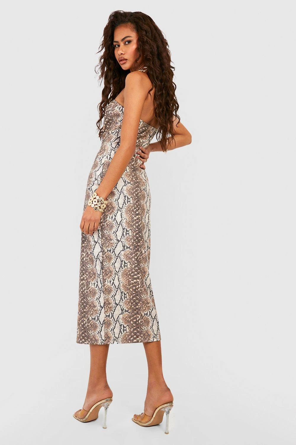 PU-Midikleid Mit Schlagenprint 4 PU-Midikleid Mit Schlagenprint – Bild 2