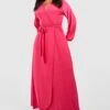 Plus Wickel-Maxikleid -Stil Formen Verkäufe gzz53135 hot20pink xl