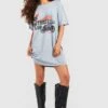Oversize T-Shirt-Kleid Mit Moto-Print 1 Oversize T-Shirt-Kleid Mit Moto-Print -Stil Formen Verkäufe gzz53221 grey xl