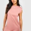 T-Shirt-Kleid Aus Baumwolle Mit Schulterpolstern -Stil Formen Verkäufe gzz53227 dusty20rose xl