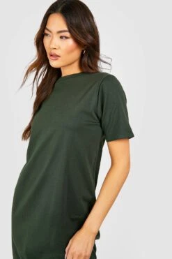 Asymmetrisches Oversize T-Shirt-Midikleid Aus Baumwolle 8 Asymmetrisches Oversize T-Shirt-Midikleid Aus Baumwolle -Stil Formen Verkäufe gzz53228 khaki xl 2