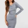 Asymmetrisches Gerafftes Minikleid Aus Baumwolle 2 Asymmetrisches Gerafftes Minikleid Aus Baumwolle -Stil Formen Verkäufe gzz53259 grey xl