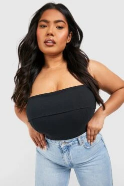 Plus Bandeau Overlay-Oberteil -Stil Formen Verkäufe gzz53394 black xl 3