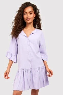 Leinen Smokkleid -Stil Formen Verkäufe gzz53450 lilac xl 2