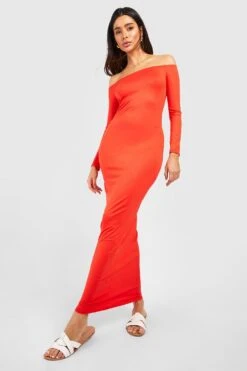 Basics Bardot-Maxikleid -Stil Formen Verkäufe gzz53525 orange xl 2