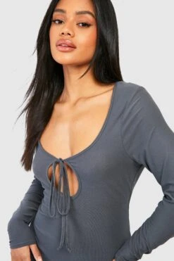 Soft Touch Cut-Out Midikleid -Stil Formen Verkäufe gzz53579 charcoal xl 3