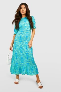 Florales Midikleid -Stil Formen Verkäufe gzz53592 blue xl 2