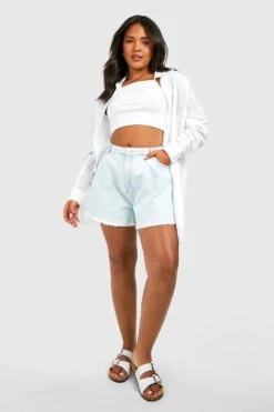 Plus Jeansrock Mit Ausgefranstem Saum -Stil Formen Verkäufe gzz53600 light20wash xl 2