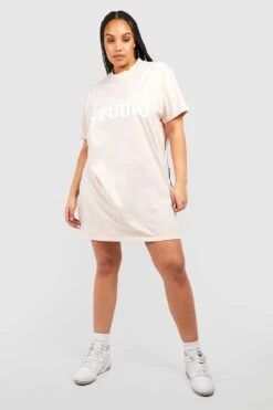 Plus Dsgn Studio T-Shirt-Kleid -Stil Formen Verkäufe gzz53632 beige xl 2