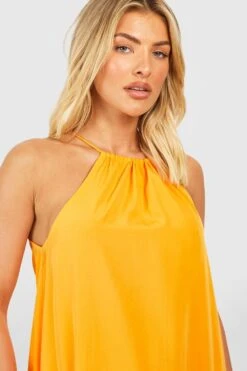 Neckholder-Maxikleid Mit Rüschensaum -Stil Formen Verkäufe gzz53669 orange xl 3