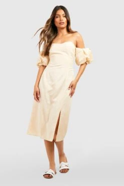 Geschnürtes Leinen-Etuikleid Mit Puffärmeln 8 Geschnürtes Leinen-Etuikleid Mit Puffärmeln -Stil Formen Verkäufe gzz53670 stone xl 2