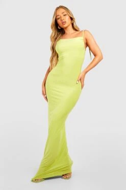 Asymmetrisches Maxikleid -Stil Formen Verkäufe gzz53687 lime xl 2
