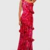 Rüschen-Maxikleid 2 Rüschen-Maxikleid -Stil Formen Verkäufe gzz53694 pink xl