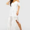 Schulterfreies Rüschen-Maxikleid -Stil Formen Verkäufe gzz53697 white xl