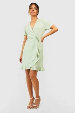 Rüschen-Wickelkleid -Stil Formen Verkäufe gzz53716 sage xl 2