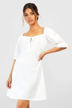 Kleid Mit Puffärmeln