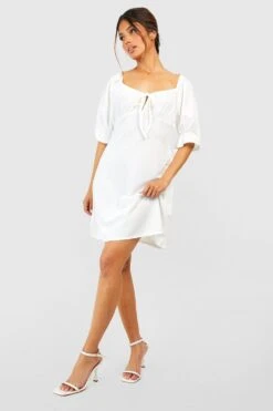 Kleid Mit Puffärmeln -Stil Formen Verkäufe gzz53722 ivory xl 2